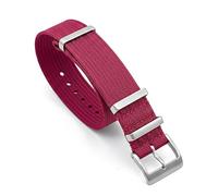 Cinturino per orologio in nylon militare a costine, 20 mm, 22 mm, nero, blu, grigio, rosso, arancione, giallo, kaki, verde, tessuto increspato, cinturino colorato a doppio passaggio, fibbia e raccordi