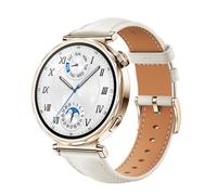 Cinturino per orologio in Pelle per Huawei Watch GT5 - 18MM White + Gold