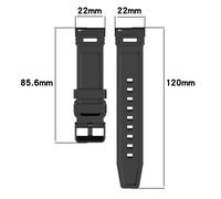 Cinturino per orologio in silicone 22 mm - Compatibile con Redmi Watch 5 e Huawei Watch GT5/GT4 Black