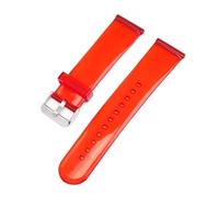 Cinturino per orologio in silicone Cinturino for orologio in gomma trasparente da 20 mm a 22 mm, cinturino sportivo in silicone universale, cinturino di ricambio morbido a sgancio rapido(Red,20mm)