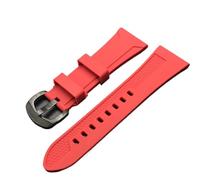 Cinturino per orologio in silicone Cinturino in silicone for orologio da 20 mm e 22 mm, cinturino in gomma a sgancio rapido, cinturino di ricambio morbido e impermeabile(Red,24mm)