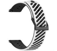 Cinturino per orologio in silicone da 22 mm, progettato per modelli Suunto Race2 Vertical e Race S, impermeabile e dalla vestibilità comoda, da indossare tutto il giorno (bianco-nero)
