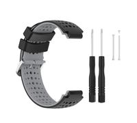 INF Cinturino per orologio in silicone Garmin Forerunner 220, 230, 235, 630, 620, 735XT, Approach Nero