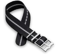 Cinturino per orologio in twill a passaggio singolo, 20 mm, 22 mm, nero, blu, verde, rosso, grigio, arancione, marrone chiaro, cinturino passante in nylon militare, fibbia a corona regolabile in