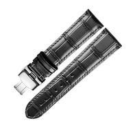 Cinturino per orologio in vera pelle con fibbia ad ardiglione da 12mm a 23mm, Colore 13, 21mm