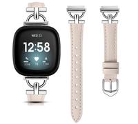 INF Cinturino in vera pelle per Fitbit Versa 4/3/Sense, colore rosa