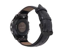 Cinturino per orologio in vera pelle per Garmin Fenix 7X 7S Black 20 mm