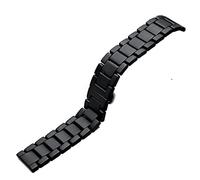 Cinturino per orologio intelligente cinturino in ceramica satinato sabbiato tre cinturini in ceramica 20 mm 22 mm bracciale (colore: bordi luminosi, dimensioni: 18 mm)
