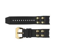 Cinturino per orologio Invicta Pro Diver 6981, 6983, 6985, 6995 con inserti in metallo e cinturino di ricambio con fibbia, cinturino per orologio Invicta, Nero con oro, Subacqueo