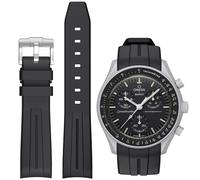 Cinturino per orologio Omega x Swatch MoonSwatch/Rolex Nero nero linea