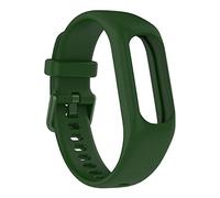 Cinturino per Orologio Sportivo Compatibile con Garmin Vivosmart 5, Cinturino in Silicone Morbido, Accessori di Ricambio per Cinturini Integrati (Verde Scuro)