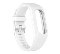 Cinturino per Orologio Sportivo Compatibile con Garmin Vivosmart 5, Cinturino in Silicone Morbido, Accessori di Ricambio per Cinturini Integrati (Bianco)
