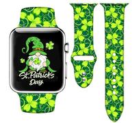Cinturino per orologio St Patricks Day, compatibile con Apple Watch da 44 mm, 45 mm, 46 mm, 49 mm, morbido silicone impermeabile, per cinturini iWatch serie 10, 9, Ultra, 8, 7, 6, 5, 4, 3, 2, 1, SE
