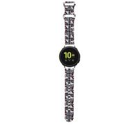 Cinturino per smartwatch Hello Kitty in silicone da 20 mm, nero, con testine e c