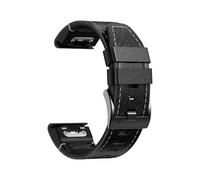 Cinturino Quick Fit in pelle TPU 22/26mm for Garmin Fenix 8 E 7 7X Pro 47 51mm 5X Plus 6X 6 Enduro for Epix Gen 2(Black,26mm)