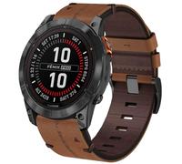 Cinturino QuickFit 22mm per Garmin Fenix 7/6/5, Forerunner 965/955/945/935, Instinct 2 - Compatibile con Fenix Pro/Solar e Instinct Solar - in Pelle