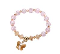 Cinturino rosso per cellulare Style Fresh And Cute Butterfly Pendant Children's Bracelet Women's Student Bracelet Bracelet Women Orologio da polso meccanico, Taglia unica, Plastica, Nessuna pietra