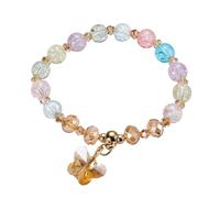 Cinturino rosso per cellulare Style Fresh And Cute Butterfly Pendant Children's Bracelet Women's Student Bracelet Bracelet Women Orologio da polso meccanico, Taglia unica, Plastica, Nessuna pietra