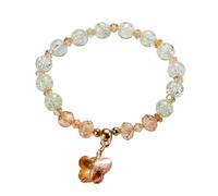 Cinturino rosso per cellulare Style Fresh And Cute Butterfly Pendant Children's Bracelet Women's Student Bracelet Bracelet Women Orologio da polso meccanico, Taglia unica, Plastica, Nessuna pietra