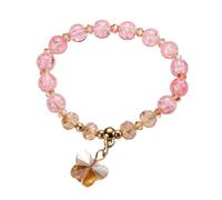 Cinturino rosso per cellulare Style Fresh And Cute Butterfly Pendant Children's Bracelet Women's Student Bracelet Bracelet Women Orologio da polso meccanico, Taglia unica, Plastica, Nessuna pietra