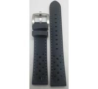 CINTURINO SILICONE ELITE RACING SPORT NERO CUCITURE COLOR mm20/22/24 H.Q.