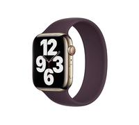 CINTURINO SMARTWATCH APPLE Solo Loop - Chiusura, Regolabile, Compatibile con Watch 38/40/41/42 mm Rosso scuro, Gomma siliconica liquida