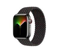 CINTURINO SMARTWATCH APPLE Solo Loop intrecciato - Chiusura, Regolabile, Compatibile con Watch Nero, Poliestere riciclato, silicone