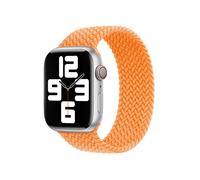 CINTURINO SMARTWATCH APPLE Solo Loop intrecciato - Chiusura, Regolabile, Compatibile Watch 38/40/41/42 mm Arancio, Poliestere riciclato, silicone