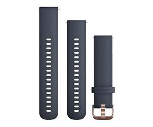 CINTURINO SMARTWATCH GARMIN Quick Release 20 mm - Chiusura a rilascio rapido, Regolabile Blu, Silicone