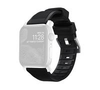 Nomad Rugged - Cinturino Sportivo per Apple Watch 42mm / 44mm / 45mm / 49mm - Nero / Argento - NM1A41SN00