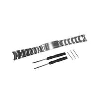 Cinturino solido in acciaio inossidabile da 19 mm for Seiko 5, catena di ricambio for orologio NXS73K1/SNXS75/SNXS77/SNXS7(Full frosted silver,For SNXS77)