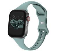 Cinturino Sottile e Stretto Compatibile con Apple Watch 38mm 40mm 41mm 42mm 44mm 45mm 46mm 49mm, Braccialetti di Ricambio in Silicone Morbido Sportivo per iWatch Serie 10/9/8/7/6/5/4/3/2/1 Ultra SE
