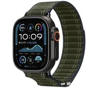 Spigen Cinturino base in Tessuto con chiusura a strappo Progettato per Apple Watch Ultra 3/2/1 49mm, Series 11/10 46mm, Series 9/8/7-4/SE 45mm, 44mm - Verde