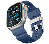Cinturino sportivo adatto per Apple Watch Series 10/9/8/7/6/5/4/3/2/1/SE, cinturino impermeabile in silicone senza spazi vuoti, compatibile con Apple Watch Ultra 2/1 Band 49 mm/46 mm/45 mm/44 mm/42 mm