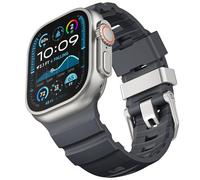 Cinturino sportivo adatto per Apple Watch Series 10/9/8/7/6/5/4/3/2/1/SE, cinturino impermeabile in silicone senza spazi vuoti, compatibile con Apple Watch Ultra 2/1 Band 49 mm/46 mm/45 mm/44 mm/42 mm
