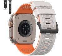 Cinturino sportivo compatibile con iWatch serie 11/10/9/8/7/6/5/4/3/SE/SE2/SE3, da donna, uomo, senza spazi vuoti, in silicone bicolore, traspirante, adatto per cinturini Apple Watch Ultra 3/2/1 49 mm