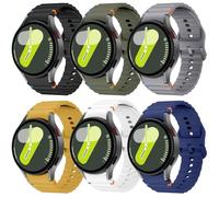 Cinturino sportivo compatibile con Samsung Galaxy Watch 7 6 5 40 mm 44 mm, senza spazi vuoti, cinturino ondulato in morbido silicone per Galaxy Watch 6 Classic 43 mm 47 mm/Watch 5 Pro 45 mm donne