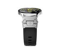 Cinturino sportivo in silicone da 20 mm e 22 mm for Amazfit Balance Falcon Oneplus Quick Release Band(Silver black,For Amazfit GTR 42mm)
