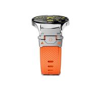 Cinturino sportivo in silicone da 20 mm e 22 mm for Huawei Watch 4 Pro GT5 GT4 46 mm con sgancio rapido(Silver orange,For Huawei GT5 Pro 46mm)