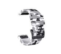 Cinturino sportivo in silicone mimetico compatibile con Garmin Fenix 7 7X Pro Solar/Epix Pro (Gen 2) 47mm 51mm Accessori cinturino cinturino(White,QuickFit 22mm)