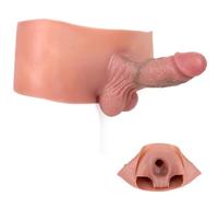 Cinturino Strap-On per Uomo con Dildo in Silicone Realistico Hollow, G-Spot e Anal Play, Adattabile da 25.2" a 32.3", per Coppie e Soli