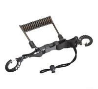 Cinturino Subacqueo per tpu Acciaio 1.1m Anti-Perdita Cinturino | Nucleo acciaio 304, rivestimento per tpu , elastico fino a 1.1m, previene perdita attrezzatura(Black)