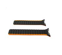 System-S Cinturino 38 40 41mm in silicone flessibile magnetico per Apple Watch Smartwatch Nero Arancione, nero/arancione, Eine Grösse