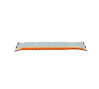 System-S Cinturino 42 44 45 49mm in silicone flessibile magnetico compatibile con Apple Watch Smartwatch Arancione Grigio, Arancione -Grigio, Eine Grösse, Classico