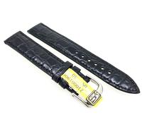 Cinturino Vero Coccodrillo Adatto per Cacciatore Reverso Jl 17mm Nero / 150