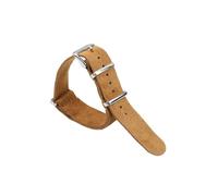 Cinturino vintage in vera pelle scamosciata morbida da 20-22 mm for Seiko e Omega(Light Brown,22mm)