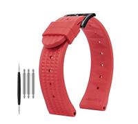 Cinturino Waffle compatibile con Seiko PROSPEX SKX007 Water Ghost 20mm 22mm Abalone Small MM for orologio sportivo in gomma da uomo in silicone Diver(B Red-Black,Width 22mm)
