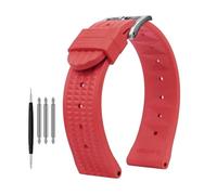 Cinturino Waffle compatibile con Seiko PROSPEX SKX007 Water Ghost 20mm 22mm Abalone Small MM for orologio sportivo in gomma da uomo in silicone Diver(B Red-silver,Width 20mm)
