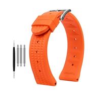 Cinturino Waffle compatibile con Seiko PROSPEX SKX007 Water Ghost 20mm 22mm Abalone Small MM for orologio sportivo in gomma da uomo in silicone Diver(B orange-silver,Width 20mm)