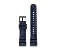 Cinturino Waffle compatibile con Seiko PROSPEX SKX007 Water Ghost 20mm 22mm Abalone Small MM for orologio sportivo in gomma da uomo in silicone Diver(A Blue-black,Width 22mm)